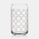 Beige Islamitisch geometrisch patroon Blikvorm Glas (Achterkant)