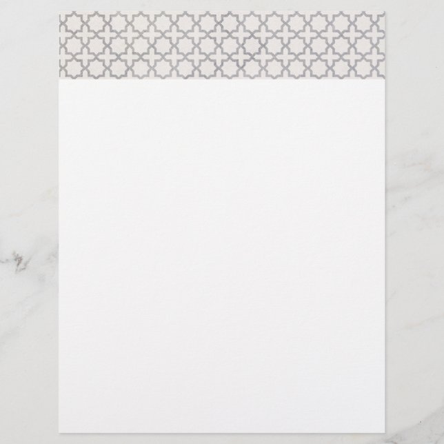 Beige Islamitisch geometrisch patroon Briefhoofd (Voorkant)