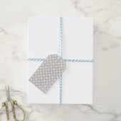 Beige Islamitisch geometrisch patroon Cadeaulabel (Met Touw)