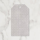 Beige Islamitisch geometrisch patroon Cadeaulabels (Achterkant)