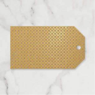 Beige Islamitisch geometrisch patroon Cadeaulabels