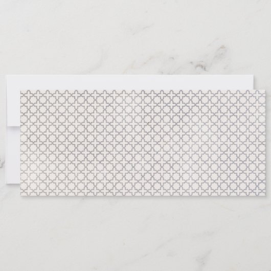 Beige islamitisch geometrisch patroon feestdagenkaart (Voorkant)