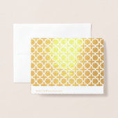 Beige Islamitisch geometrisch patroon Folie Kaarten (Met envelop)