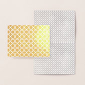 Beige Islamitisch geometrisch patroon Folie Kaarten (Display)