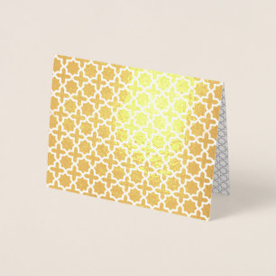 Beige Islamitisch geometrisch patroon Folie Kaarten