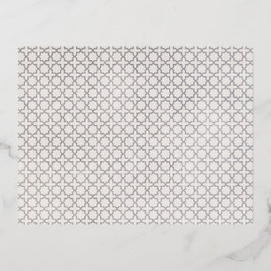 Beige Islamitisch geometrisch patroon Folie Uitnodiging Briefkaart