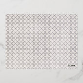 Beige Islamitisch geometrisch patroon Folie Uitnodiging Briefkaart (Achterkant)