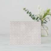 Beige Islamitisch geometrisch patroon Folie Uitnodiging Briefkaart (Staand Voorkant)