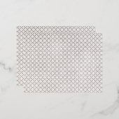 Beige Islamitisch geometrisch patroon Folie Uitnodiging Briefkaart (Voorkant / Achterkant)