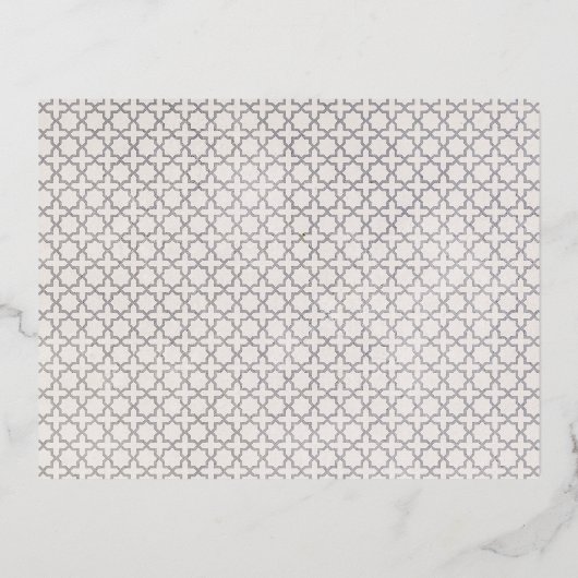 Beige Islamitisch geometrisch patroon Folie Uitnodiging Briefkaart (Voorkant)