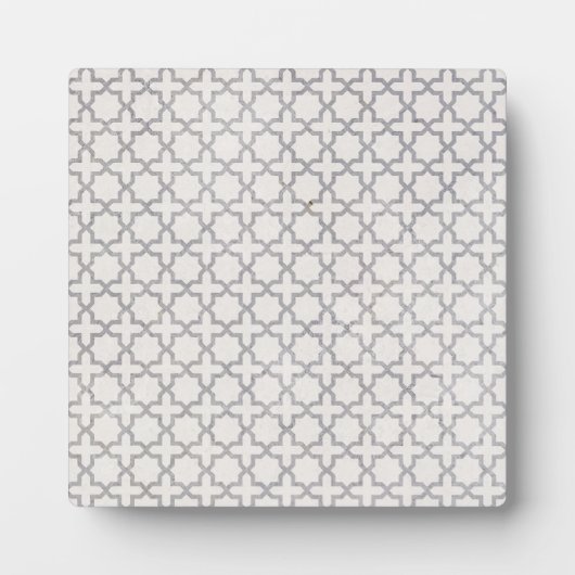Beige Islamitisch geometrisch patroon Fotoplaat (Voorkant)