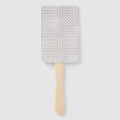Beige Islamitisch geometrisch patroon Handwaaier (Achterkant)