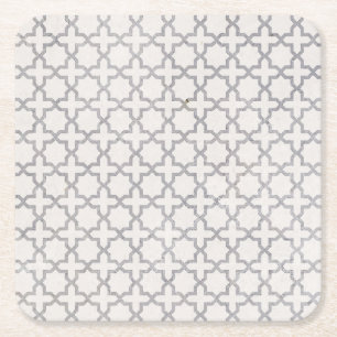 Beige Islamitisch geometrisch patroon Kartonnen Onderzetters