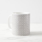 Beige Islamitisch geometrisch patroon Koffiemok (Voorkant links)