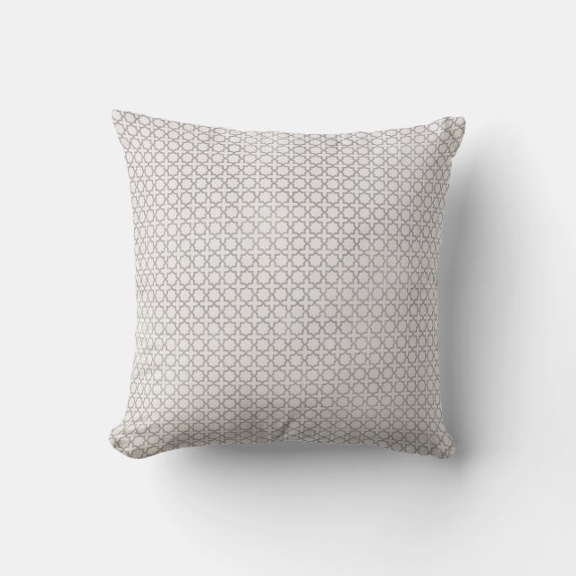 Beige Islamitisch geometrisch patroon Kussen (Voorkant)