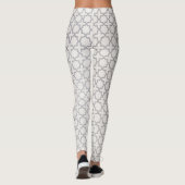 Beige Islamitisch geometrisch patroon Leggings (Achterkant)