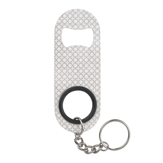Beige Islamitisch geometrisch patroon Mini Flessenopener (Achterkant)