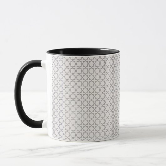 Beige Islamitisch geometrisch patroon Mok (Links)