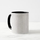 Beige Islamitisch geometrisch patroon Mok (Voorkant links)