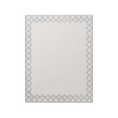Beige Islamitisch geometrisch patroon Notitieblok (Linkerzijde)