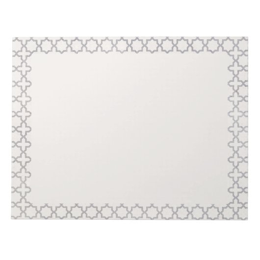 Beige Islamitisch geometrisch patroon Notitieblok (Voorkant)