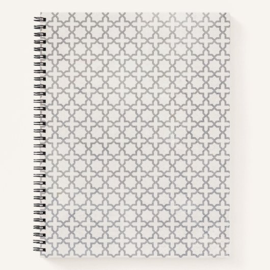 Beige Islamitisch geometrisch patroon Notitieboek (Voorkant)