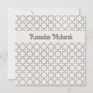Beige islamitisch geometrisch patroon notitiekaartje