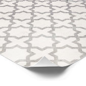 Beige Islamitisch geometrisch patroon Perfect Poster (Hoek)