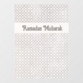 Beige Islamitisch geometrisch patroon Raamsticker (Vel)