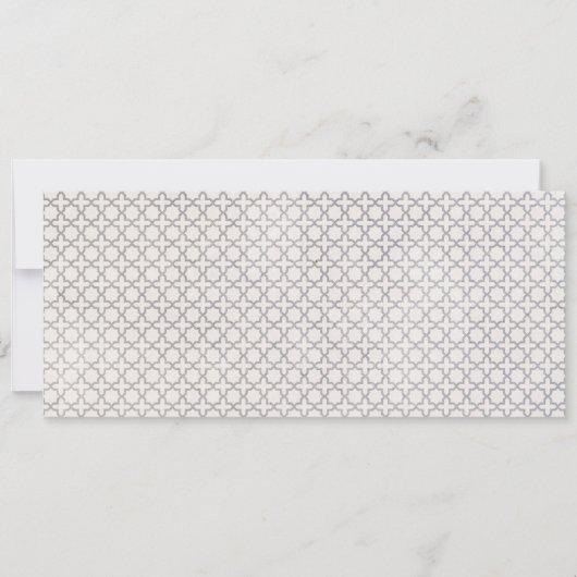 Beige Islamitisch geometrisch patroon Save The Date (Voorkant)