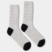 Beige Islamitisch geometrisch patroon Sokken (Rechts)