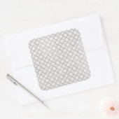 Beige Islamitisch geometrisch patroon Vierkante Sticker (Envelop)