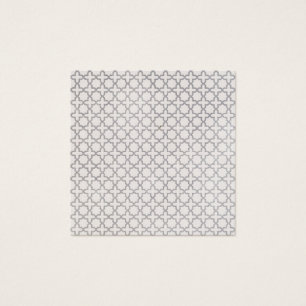 Beige Islamitisch geometrisch patroon Vierkante Visitekaartjes