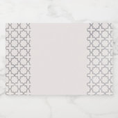 Beige Islamitisch geometrisch patroon Voedselcontainer Etiket (Enkel label)