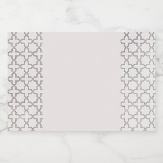 Beige Islamitisch geometrisch patroon Voedselcontainer Etiket (Enkel label)