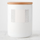 Beige Islamitisch geometrisch patroon Voedselcontainer Etiket (Voorkant)
