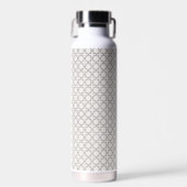 Beige Islamitisch geometrisch patroon Waterfles (Voorkant)