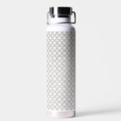 Beige Islamitisch geometrisch patroon Waterfles (Achterkant)