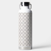 Beige Islamitisch geometrisch patroon Waterfles (Voorkant)