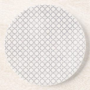Beige islamitisch geometrisch patroon zandsteen onderzetter