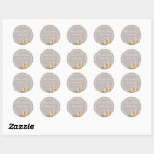 Beige & Ivoor Kaars Bloem Save the Date Bruiloft Ronde Sticker (Vel)