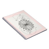 Beige Ivoor Minimalistische Esthetische Spiraalvor Notitieboek (Rechterzijde)