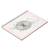 Beige Ivoor Minimalistische Esthetische Spiraalvor Notitieboek (Linkerzijde)