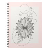 Beige Ivoor Minimalistische Esthetische Spiraalvor Notitieboek (Voorkant)