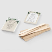 Beige Ivory Boho Arch botanisch huwelijksprogramma Handwaaier (Niet-gemonteerd)