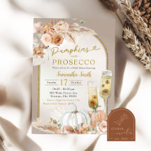 Beige Ivory Boho Pompoen & Prosecco Vrijgezellenfe
