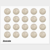 Beige Ivory Glitter Gold Sparkle Bakery Pastry Ronde Sticker (Vel)