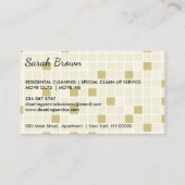 Beige Ivory Gold Bath Cleaning Service Janitorial Visitekaartje (Achterkant)