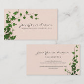 Beige Ivy Plant Groen Blad Visitekaartje (Voorkant / Achterkant)