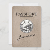 Beige Jamaica Passport Bewaar de datum Save The Date (Voorkant)